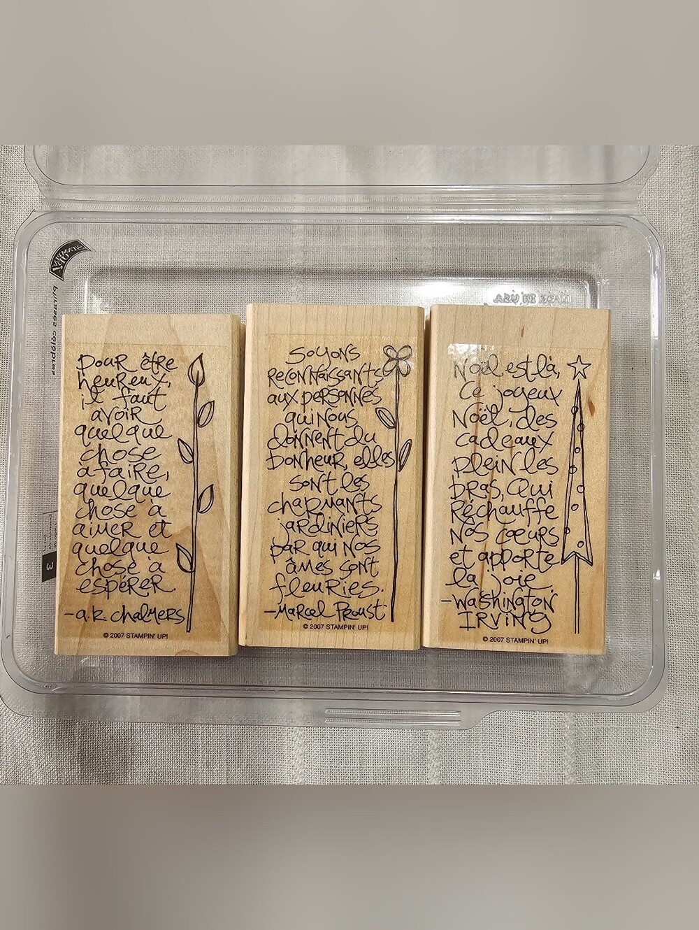 French Stampin' Up! Wooden Script Stamp